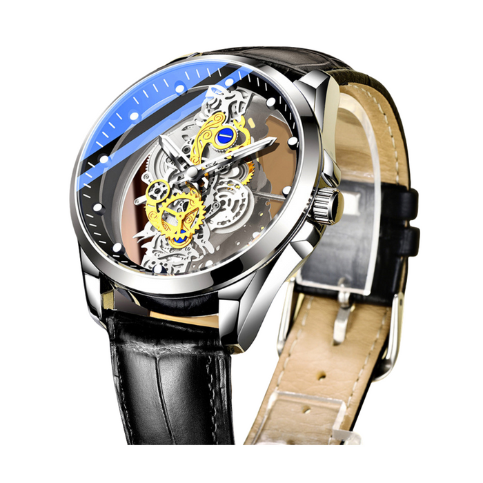 Luxury Men's Skeleton Design Quartz Wrist Watch