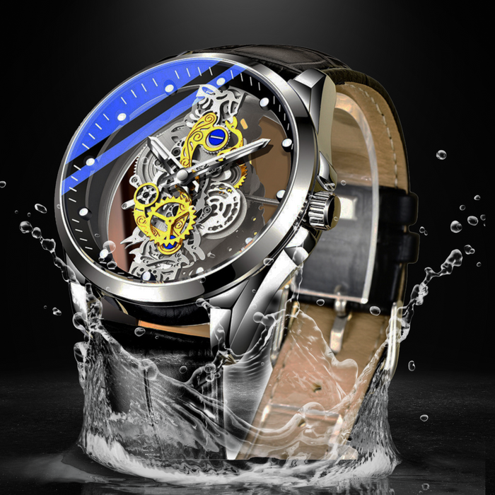 Luxury Men's Skeleton Design Quartz Wrist Watch