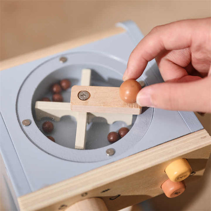 Unisex Wooden Coffee Machine Pretend Play Toy Set