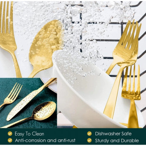 Gold Silverware Set 24Pcs.